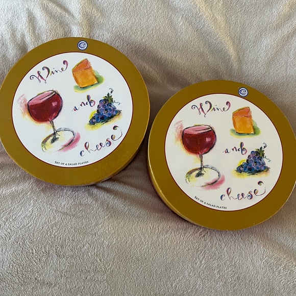 Rosanna Studio Wine and Cheese Salad /Appetizer Plates - Picture 1 of 6
